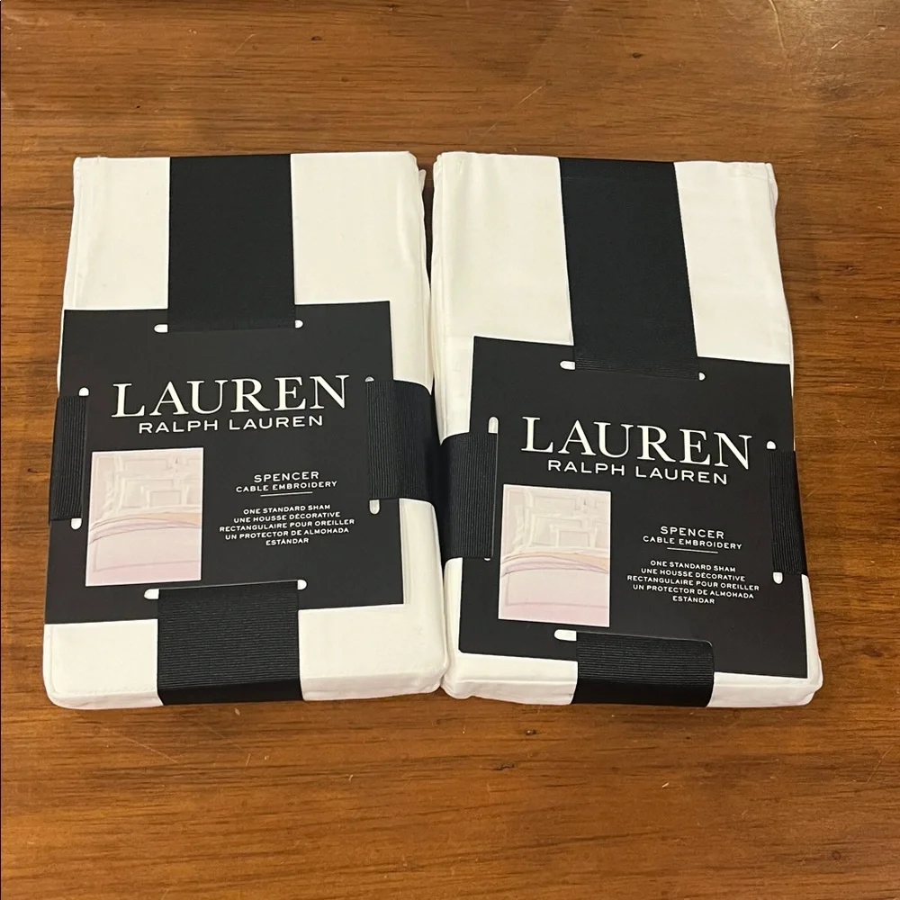 Ralph Lauren Spencer Cable Embroidery Queen Duvet Cover 1 King 2 Standard Shams
